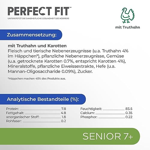 PERFECT FIT™ Katze Portionsbeutel Senior mit Truthahn und Karotten 12 x 85g