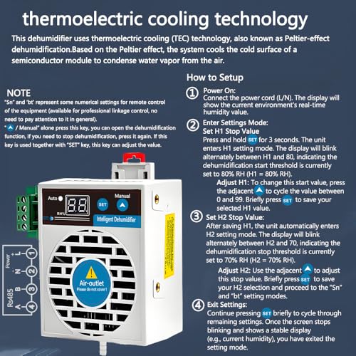 Auto Small Dehumidifier for Confined Space