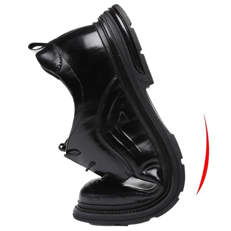 Men's Dress Shoes Comfortable Breathable Leather Upper Men's Lace-ups Rubber Soft Sole Shoes Stable Grippy and Elegant Shoes for Men4