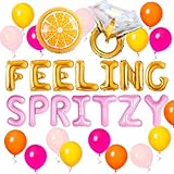 Feeling Spritzy Balloon Love at First Spritz Bachelorette Party Decorations Orange Citrus Balloon for Bridal Shower Mimosa Party Decoration