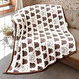Materiale : Le Coperte Panda sono realizzati in materiale di flanella, tessuto morbido, sensazione comoda, peso leggero, buon effetto di calore; La tecnologia di stampa 3D adotta motivi chiari e colori vivaci e non si sbiadisce o perde facilmente i capelli