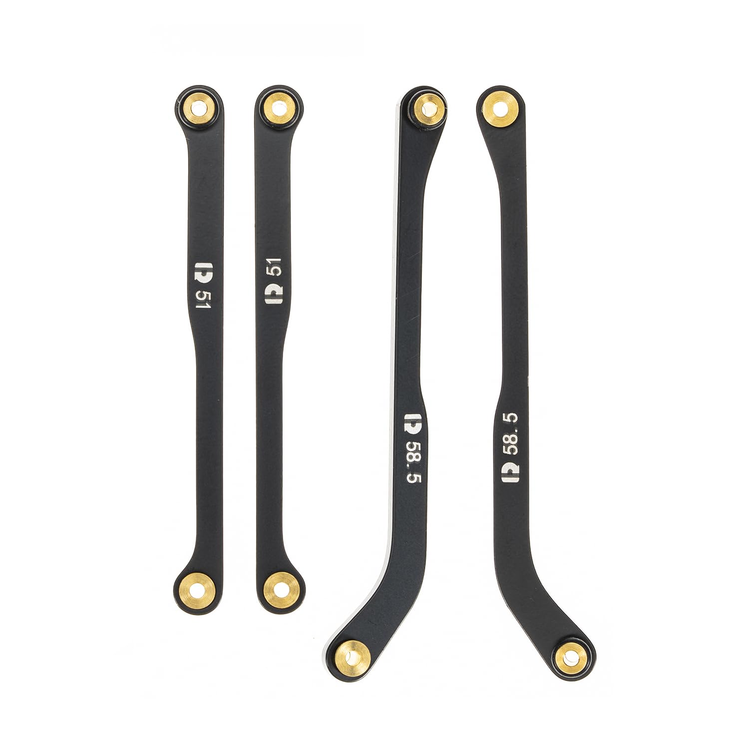 RampCrab High Clearance 4 Links Set for SCX24 Bronco, C10, Wrangler JLU, 4Runner, Steel Links Set, ONLY Rear, 4Pcs, Black