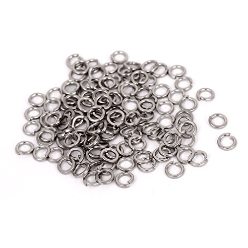 uxcell M3 304 Stainless Steel Split Lock Spring Washers Screw Gasket 100pcs