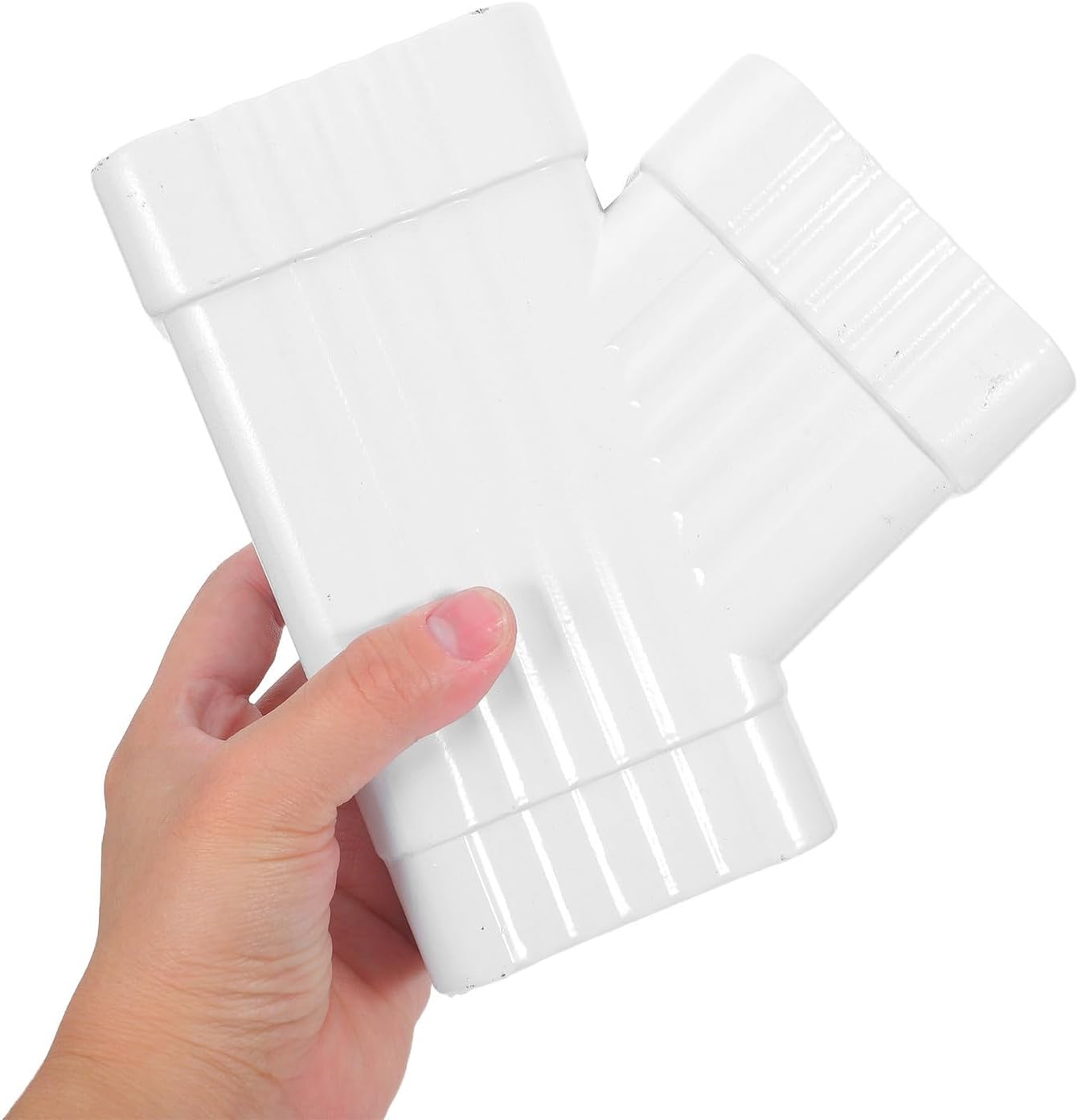 Aluminum Alloy Rain Gutter Downspout Extension Y Connector 6.18x3.35x2.56in with Easy Installation and Exceptional Resistance for Residential Rainwater Drainage and Home Roof