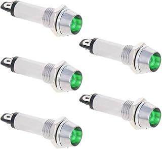 Othmro Neon Indicator XD8-1 Signal Indicator 12V Green Light 8mm/0.31