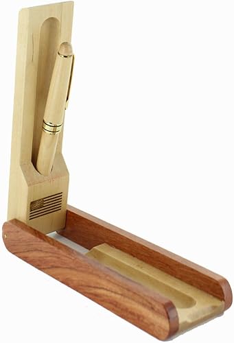 Miniatura 3 de Pluma de palisandro y madera de arce en caja de exhibición, incluye personalización