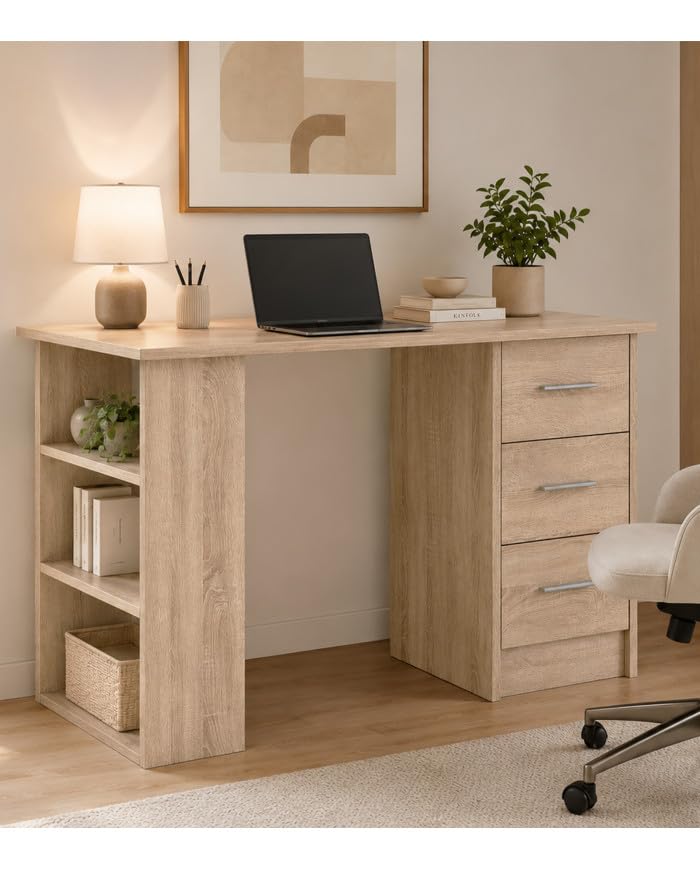 Home Heavenly® Mesa de Escritorio Deski, Color Roble Sonoma