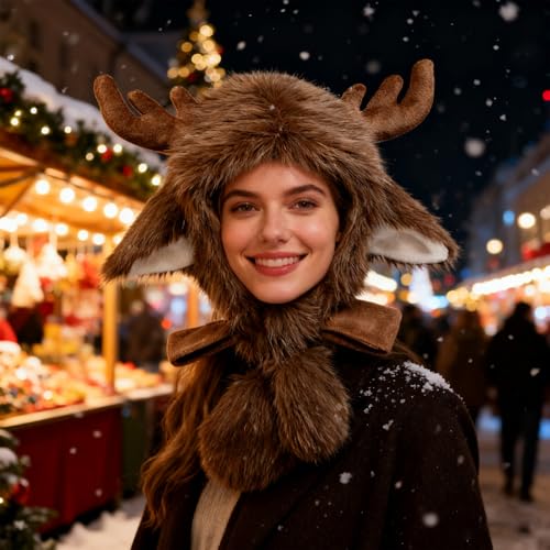 Bonnet renne de Noël avec oreilles d'animaux pour cosplay