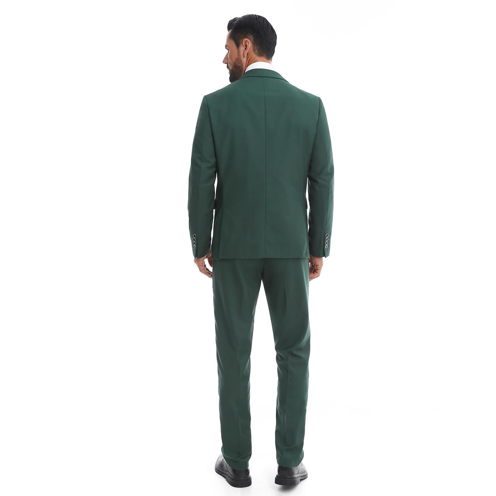 MODFUL Costume 3 pièces pour homme, coupe ajustée, deux boutons, smoking, blazer, gilet, pantalon, ensemble de mariage
