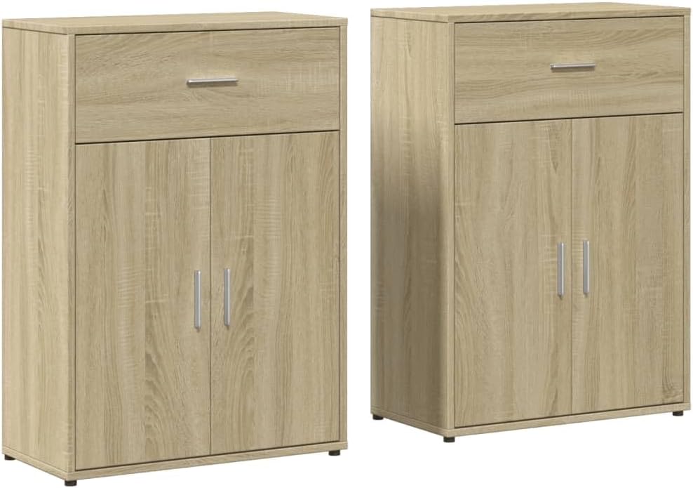 Hommdiy Sideboards Pack of 2 Wood Composite Living Room