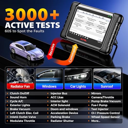 Autel Scanner MaxiCheck MX808S, 2026 US Ver of MaxiCOM MK808S MK808Z, Full Bidirectional Diagnostic Scan Tool as MK900 MX900 MK900BT MK808BT PRO, 3K+ Active Test, 28+ Service, OE All System, OS11, FCA - Image 4