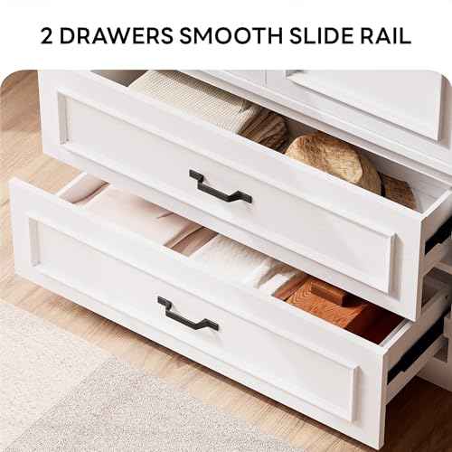 image for LIKIMIO Armoire Wardrobe Closet with 2 Doors and 2 Drawers 70