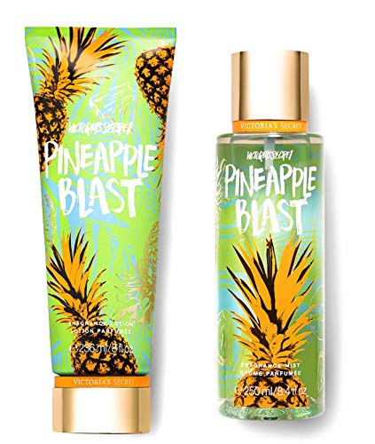 Victorias Secret Juice Bar Fragrance Mist and Lotion Set (2PC) New Summer Splash - 8.4 fl oz & 8 fl oz (Pineapple Blast)