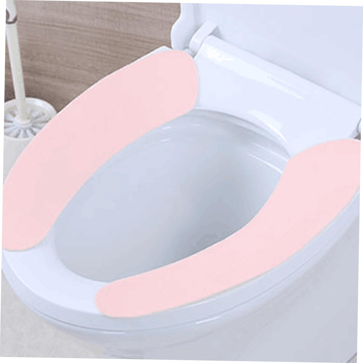 BELLIFFY 4 Pairs Toilet Seat Cover Washable Soft Warm Seat Cover Pads for Home Bathroom u Shape Design for Easy Cle