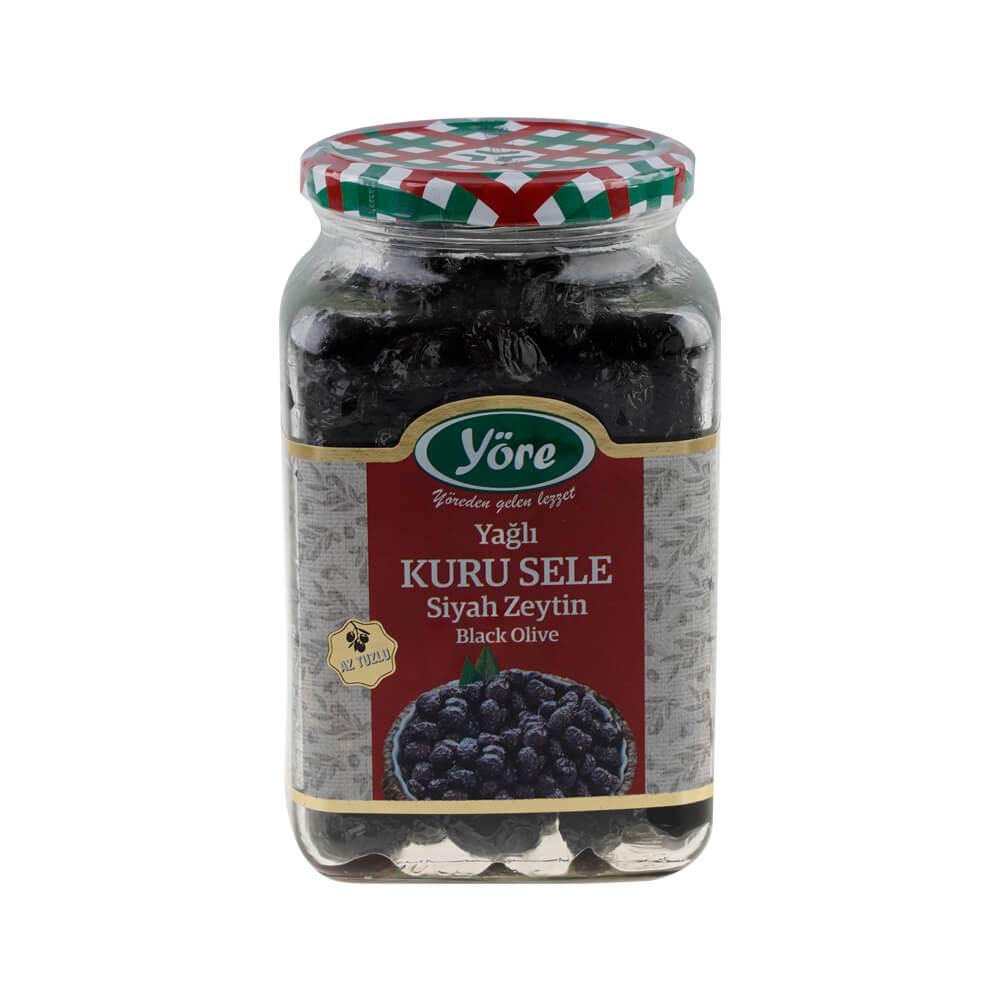 YORE Yagli Kuru Sele Siyah Zeytin Black Olive 550G
