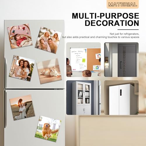 Imanes decorativos personalizados set de 6 cuadrados miniatura 6