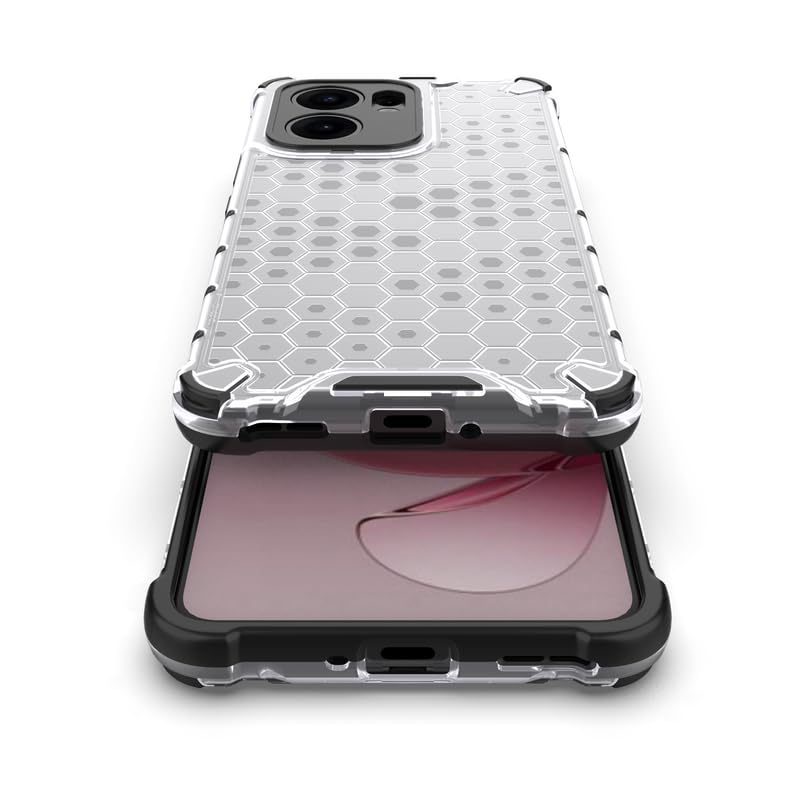 Image of Plastic Bumper Back Case Cover for Oppo Reno 13F 5G (Transparent)