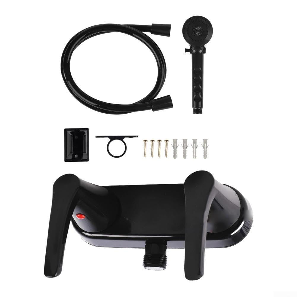 Rubinetto doccia RV doppio controllo nero 2 fori 4 pollici