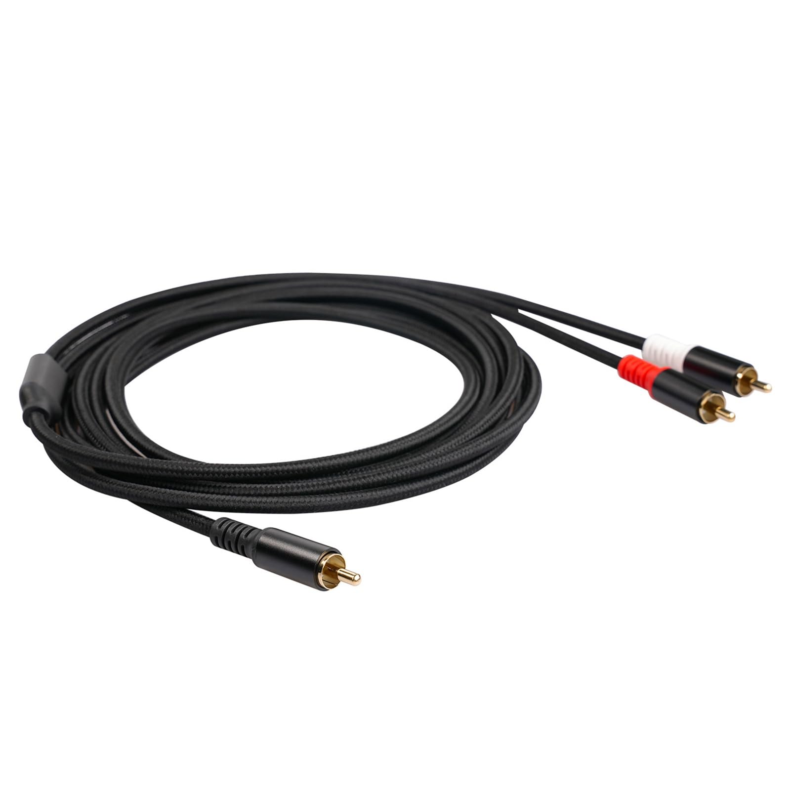 Giurupi y Cavo 1 Maschio a 2 Maschio Stereo Cavo Audio Dual Schermato Oro Oro Placcato da 6,5 ​​piedi Amplificier Tv Mixer Cd Player Dvd Lettore y Adattatore Audio Cavi (2m)