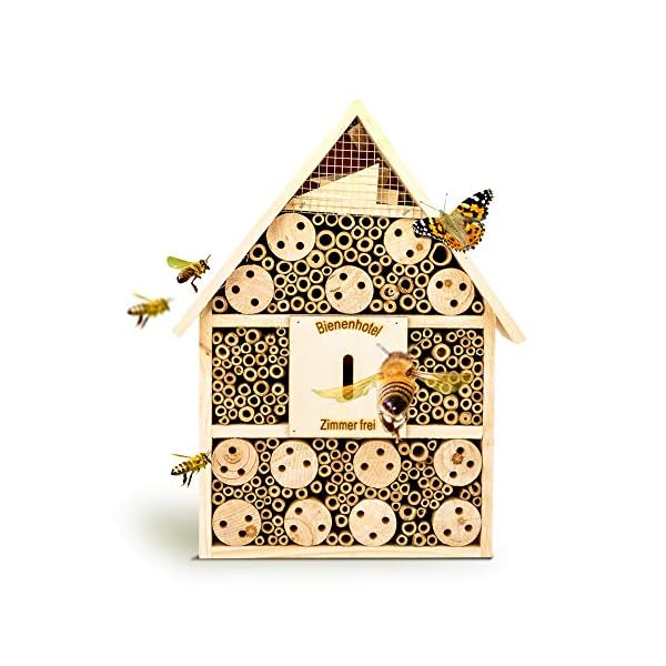 bambuswald© Insektenhotel 28,5 x 9 x 39 cm | Bienenhotel Unterschlupf für Insekten - Insektenhaus Naturmaterialien…