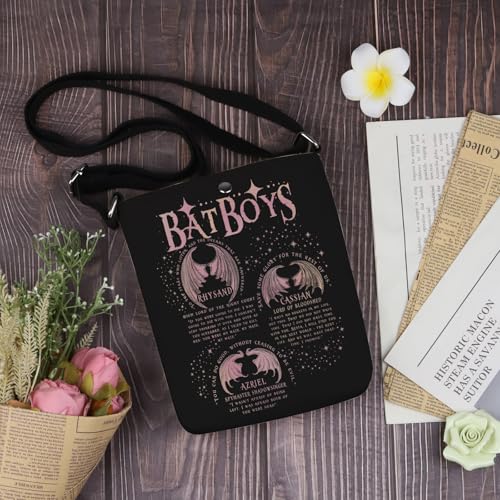 TIIMG Fantasy Novel Reader Gift Batboys Novel Reader Gift Bat Boy Book Club Crossbody Bag3