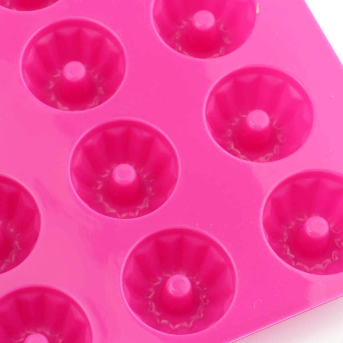 Tebery 2 unidades de 20 cavidades mini molde de silicona para hornear cubitos de hielo, molde de chocolate, 30 x 20 x 2,2 cm, color rosa