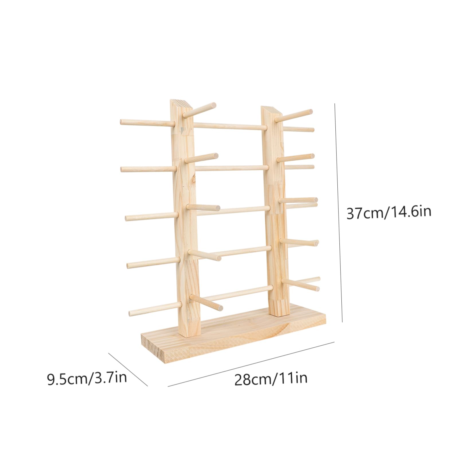 BUGUUYO 1Pc Wood Desktop Eyeglasses Rack Holder Delicate Glasses Stand for Sunglasses Display Space Saving Organizer for Material