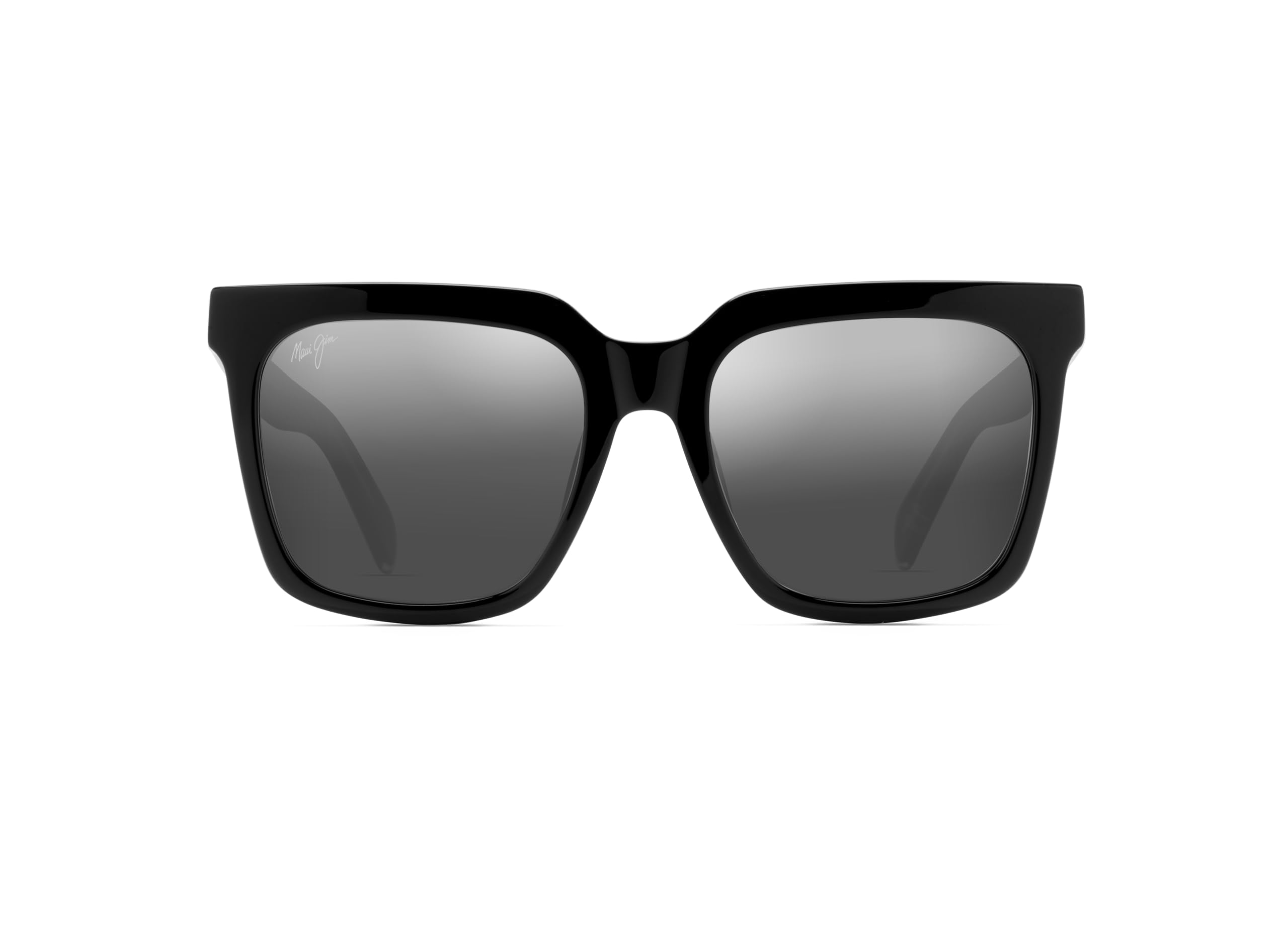 Maui Jim Unisex's Rooftops Sunglasses, Black W/Crystal/Dual Mirror
