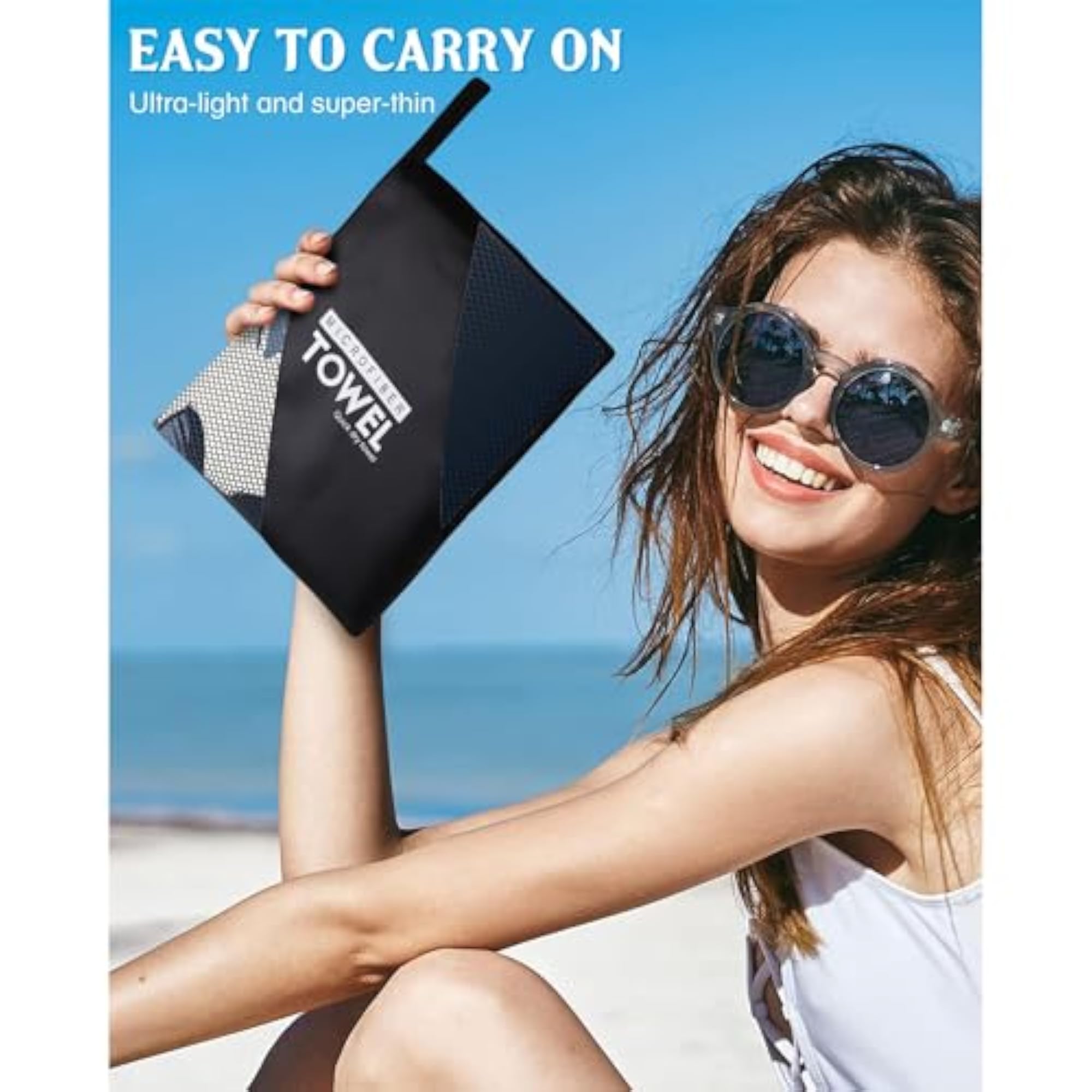 Cats Side Face Beach Towels for Adults, Extra Large