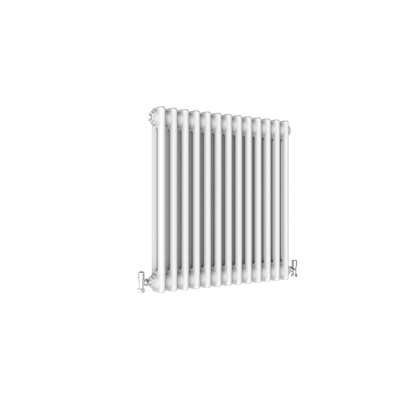 Traditional 2 Column Central Heating Radiator Horizontal Rads Cast Iron Style White 600x605mm