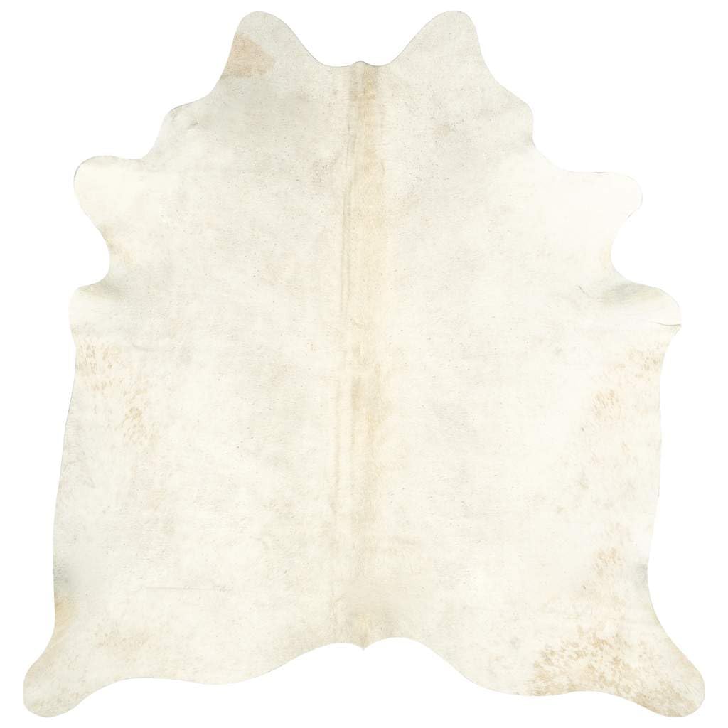 vidaXL Teppich Echtes Kuhfell Rinderfell Stierfell Echtfell Fell Fellteppich Bettvorleger Läufer Deko Wohnzimmerteppich Beige 150x170cm