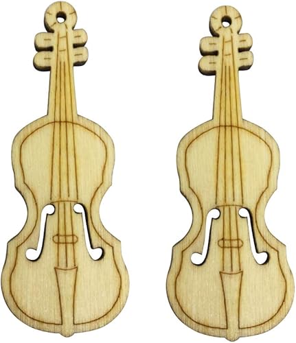 Amosfun 20pcs Mini Instrumento Musical de Madera Guitarra Violín Miniatura Réplica Modelo Foto Fotografía Accesorios DIY Adornos