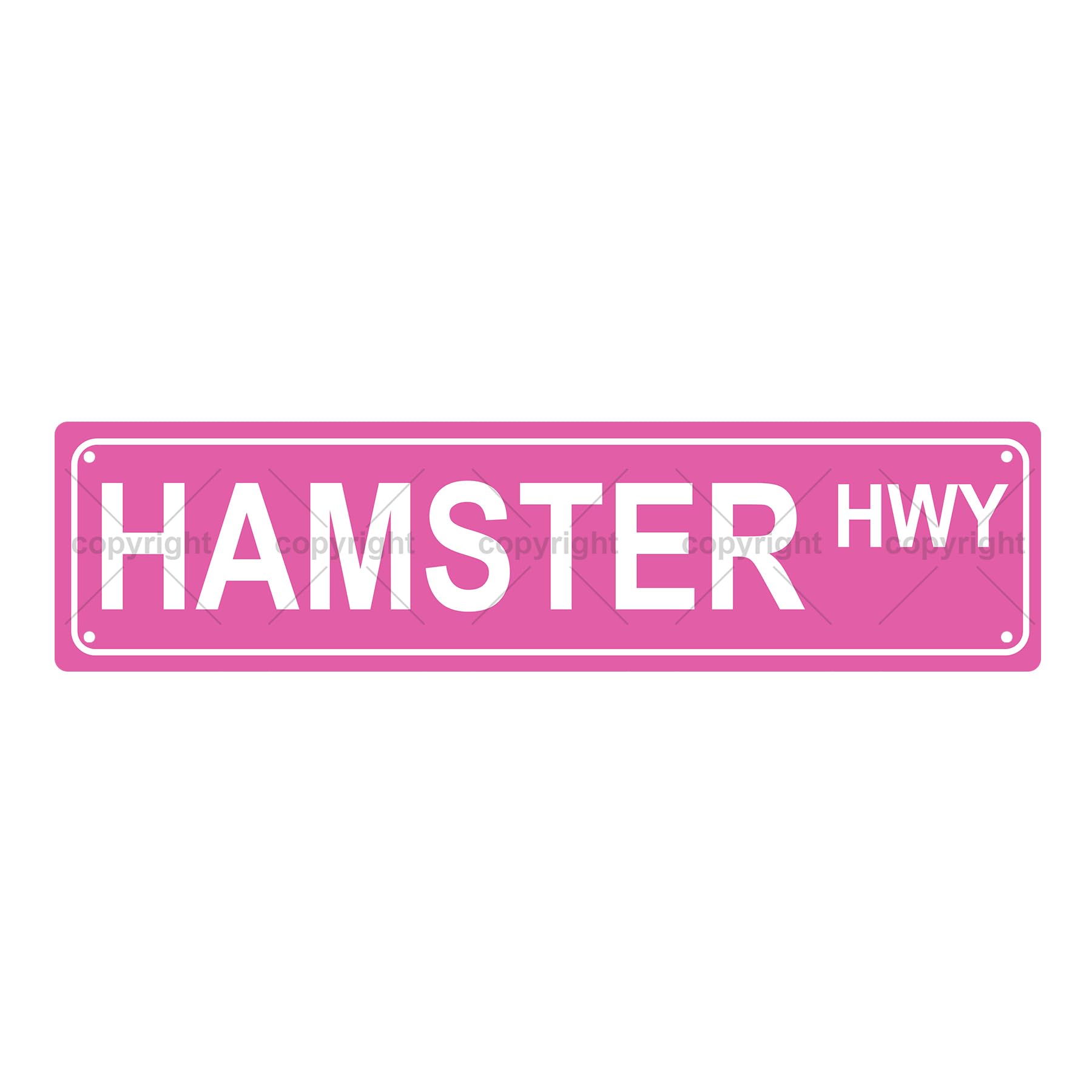Hamster HWY Animal Metal Tin Street Sign Bar Cafe Garage Cave Home Room Wall Bathroom Farmhouse Garden Porch Patio Decor,4x16 Inch