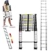 Produktbild 4,4M Teleskopleiter Alu Leiter Schiebeleiter Klappleiter Multifunktionsleiter Ausziehleiter 15 Sprossen Leicht zu tragen max Belastbarkeit 150 kg