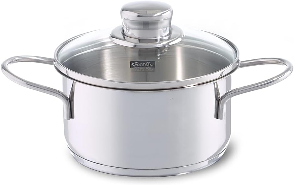 008-126-14-000 Two-Handled Pot, Snacky, Casserole, Silver, 5.5 inches (14 cm), Glass Lid, Stainless Steel, Heat Resistant, Induction Compatible, Authentic Japanese Product