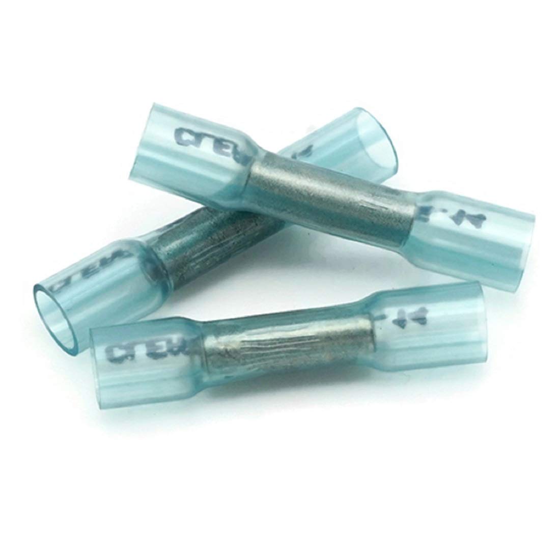 Clear Seal Heat Shrink Butt Connectors Electrical Wire Terminals Crimp Splices 22-18 AWG QTY 25
