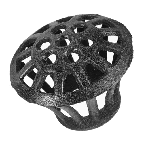 Healeved Colador de Canalón de Hierro Fundido Redondo para Bajantes de 110 MM Filtro Protector para Hojas y Suciedad Cobertura Resistente para Drenaje de Tejados y Exteriores