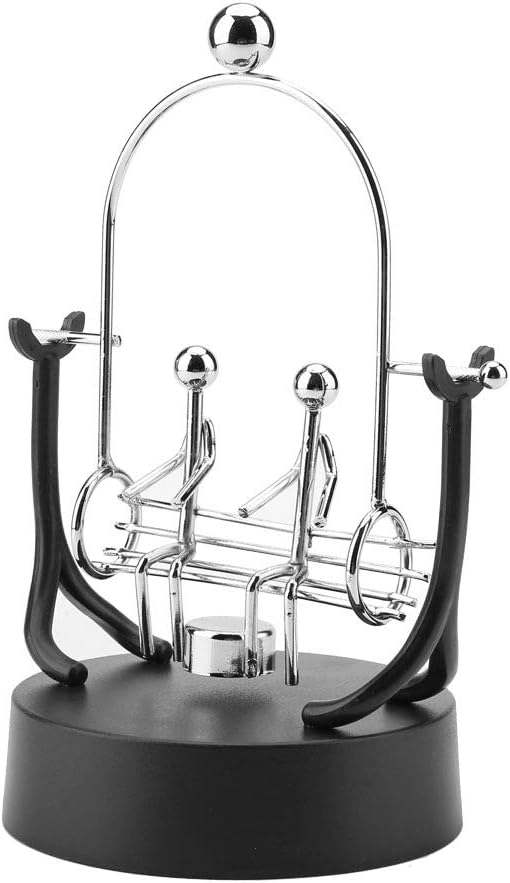 Perpetual Motion Desk Sculpture Toy, Shake Wiggle Device Perpetual Motion Model Desk Toy Swinging Kinetic Art Craft Decoration for Executive Office Home Decor Tabletop Toy (D301)