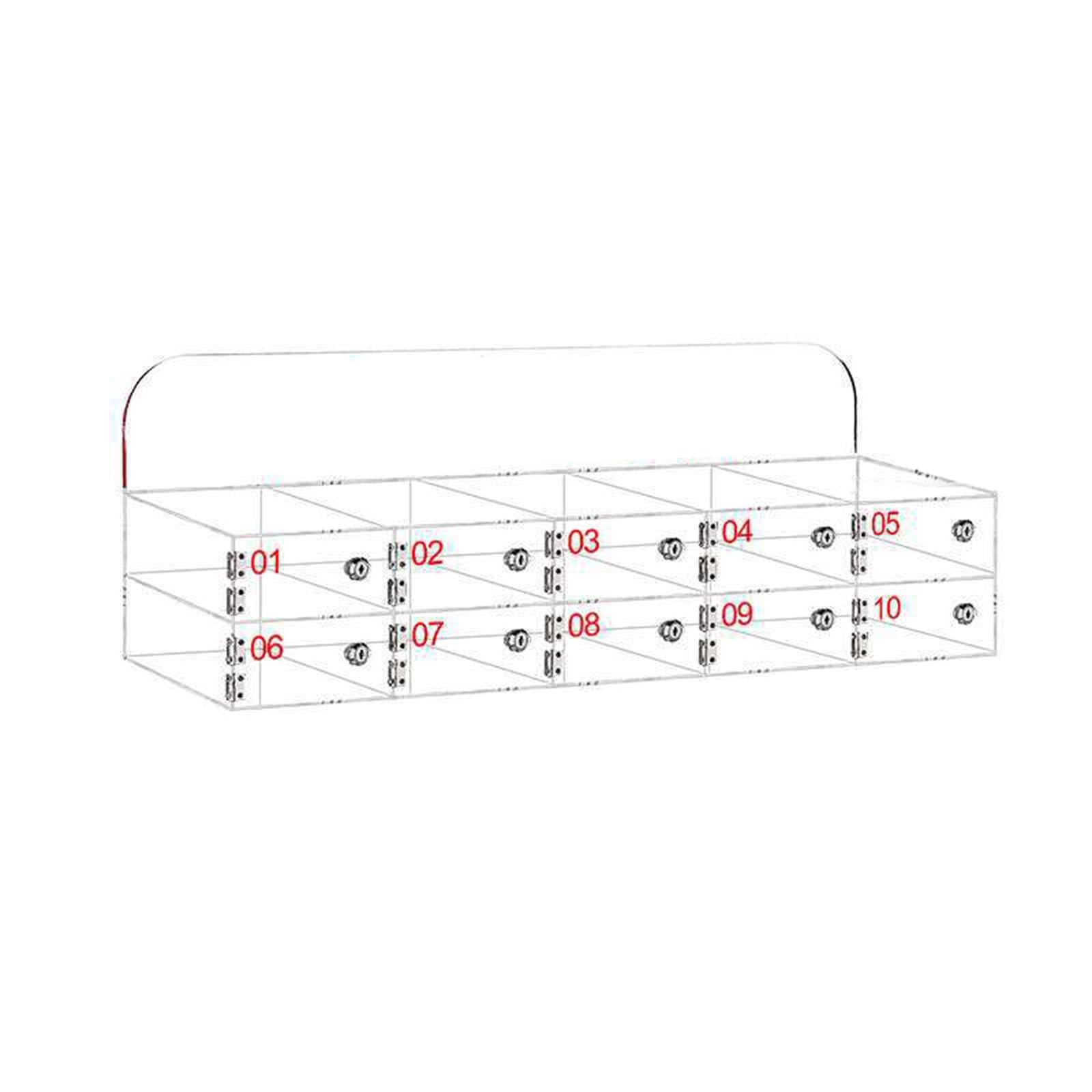 Rangement téléphone portable acrylique avec armoire murale 10 slots pour usine