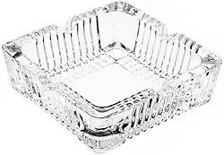 Cinzeiro Metal C/Tampa Anti-Cheiro Giratória À Prova De Vento Fechado Automático(modelo sortido)(Quadrado vidro)