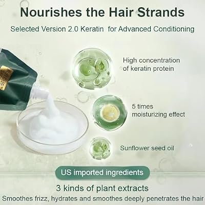 Polypeptide Keratin Hair Mask for Damaged Hair - Keratin Hair Treatment, Deep Conditioning Hair Mask for Dry Damaged Hair and Growth, Hydrating & Repairing, Mascarilla Para El Cabello (1 PC)