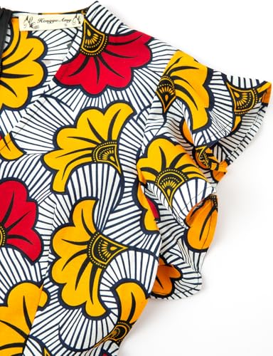 Women's African Print Blouse Ankara Tribal Top Kente Wax Tops4