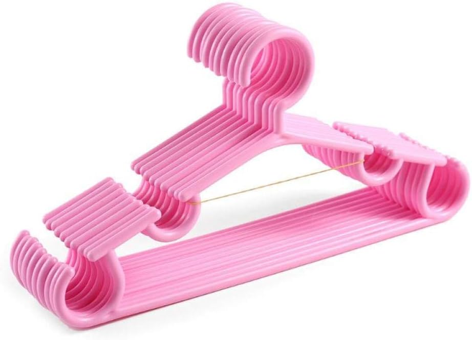 Clothing Supplies 10Pcs/Set Portable Children Clothes Hanger Toddler Baby Coat Plastic Hanger Hook Random Color