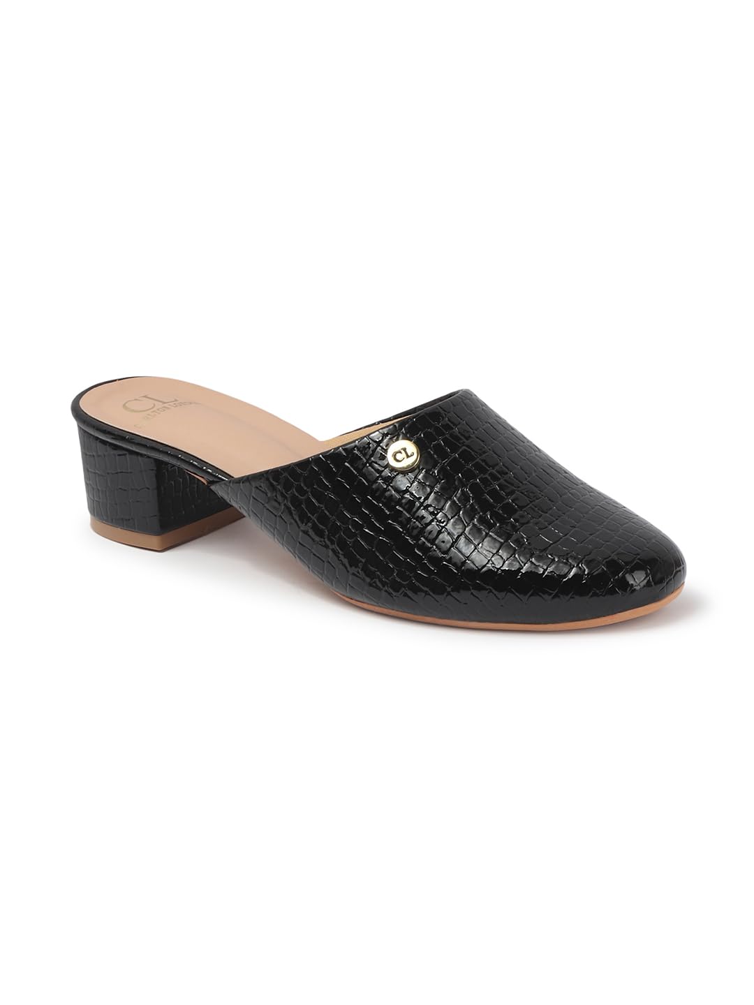 Women's Square Toe Chic Textured Quilted Block Heel Mules-image-8
