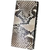 [ベルクート] ナチュラル ダイヤモンドパイソン 二つ折り財布 メンズ レディース 2つ折り 長財布 財布 蛇革 蛇皮 スネーク パイソン エナメル シャイニング 小銭入れあり ショート ウォレット ファスナーなし 1枚革 錦 本革 本皮 レザー 男性 薄型 極薄 コンパクト うすい さいふ サイフ 小さい 小さめ 大容量 1181448-F-132