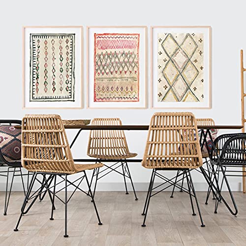 Toile art prints home affiche bohème pour réchauffer un salon blanc triptyque 50x70cm