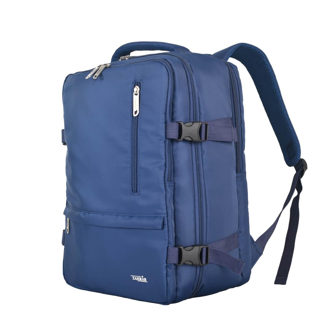 Zahrab Unisex Blue For Ryanair Cabin Bags 40X30x20, Travel Backpack, Travel Bag Womens Mens Wizz Air Underseat Anti Theft Carry-Ons Hand Luggage Bag Airline Approved Casual Daypack (Blue)
