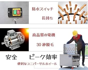 Amazon | ZINNORE 家禽脱毛機 除毛機 雞鴨脫毛機 小型プラッカー