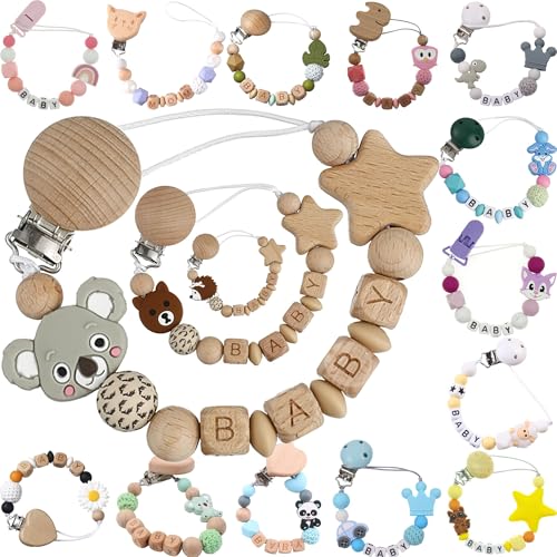 Emyzkc Sujetadores de chupetes personalizados con nombres, regalos personalizados para recién nacidos