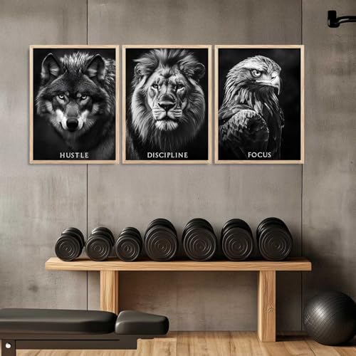 Image of walllane Motivational Quotes Art Framed Posters for Living Room Bedroom Office | Aesthetic Inspirational Poster with Frames GYM Wall Decor Set Of 3 (10X13 inch)